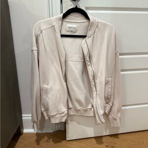 Women's Cream Bomber Jacket